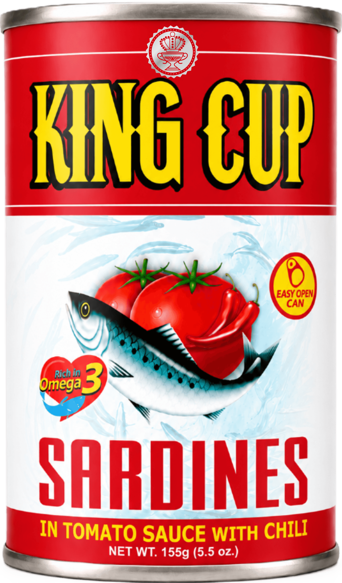 King Cup Sardines in tomato sauce with chili